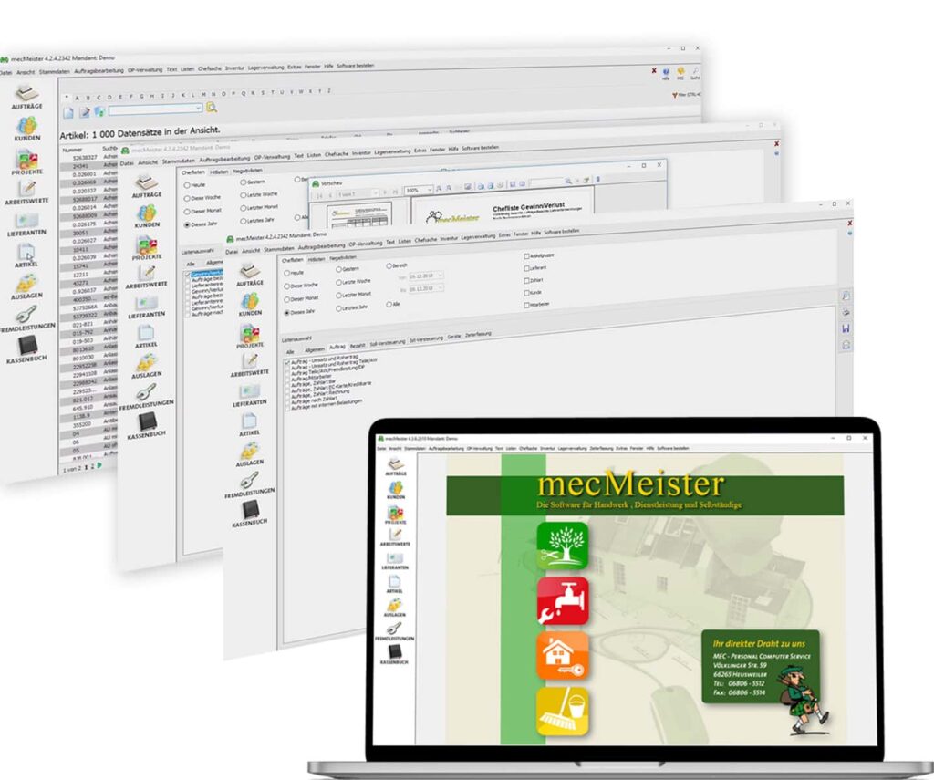 MecMeister Software – Die Lösung für Handwerk & Service