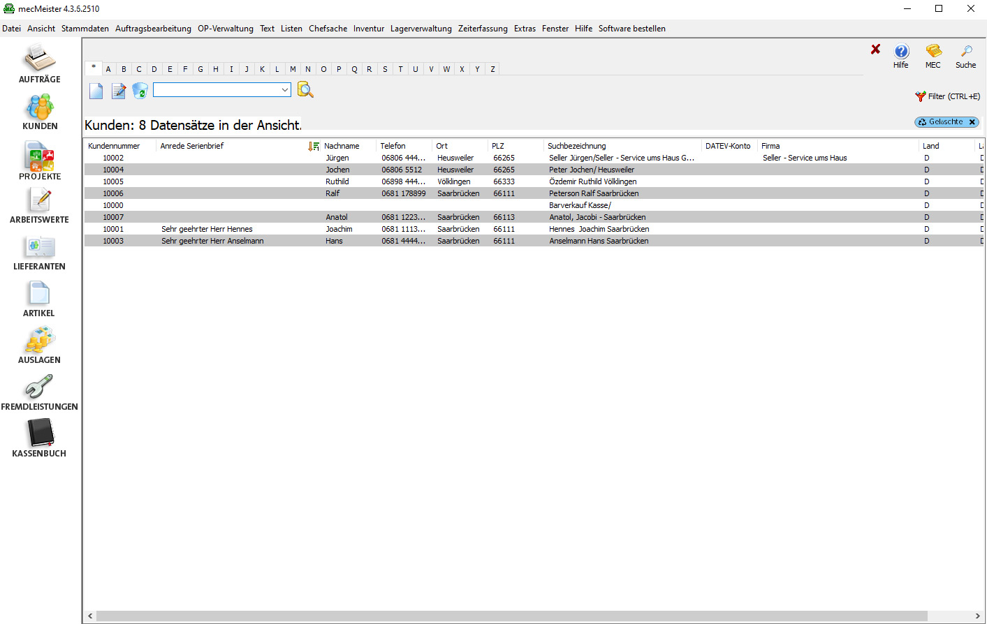 Stammdatenverwaltung - Die smarte Software für Handwerk & Dienstleistung
